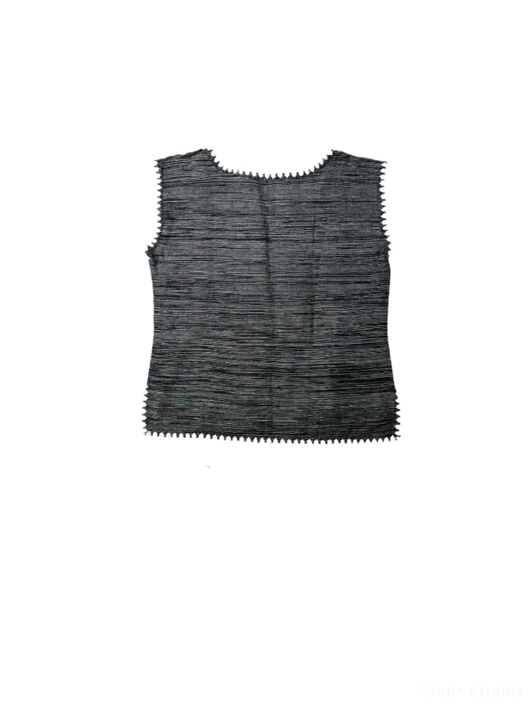 Handwoven Black Tank Top - One Of A Kind (New Inventory Draft) Women’s Blouse