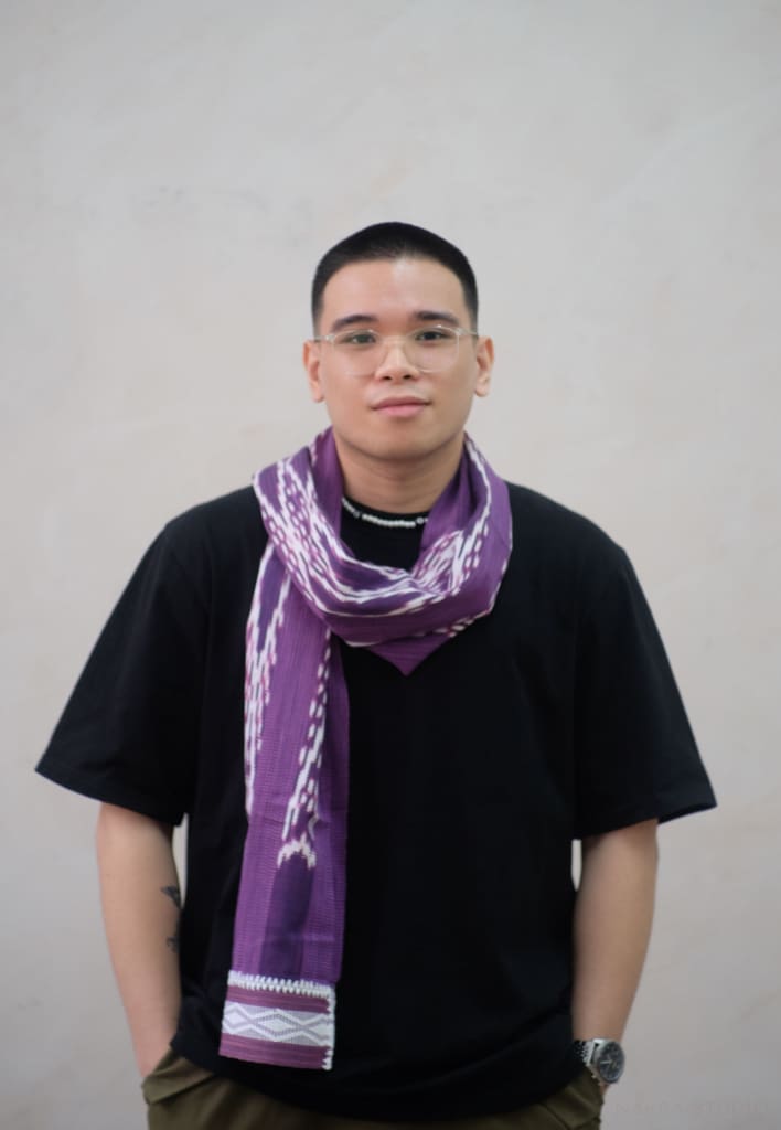 Handwoven Ifugao Binodbodan Scarf - Purple Unisex Scarf