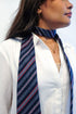 Handwoven Isabela Necktie - Navy Striped