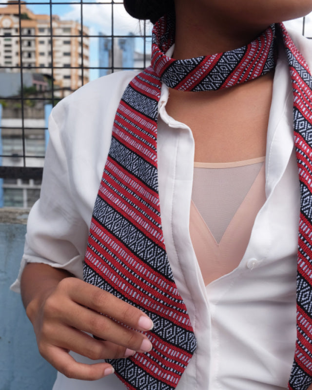 Handwoven Isabela Necktie Red