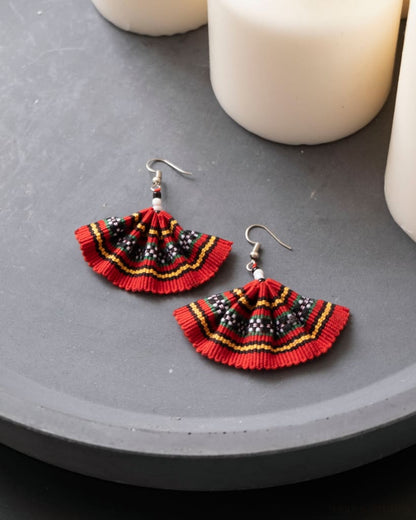 Handwoven Kalinga Fan Earrings Womens Earrings