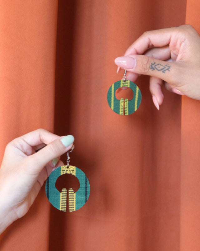 Handwoven Kalinga Lingling-O Earrings - Green Women’s Earrings