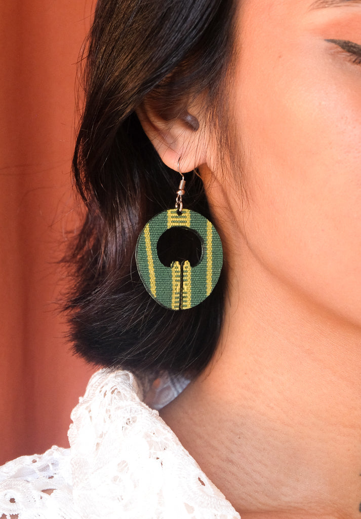 Handwoven Kalinga Lingling-O Earrings - Green Women’s Earrings