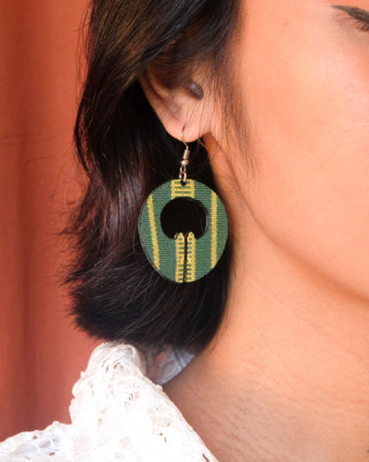 Handwoven Kalinga Lingling-O Earrings - Green Women’s Earrings