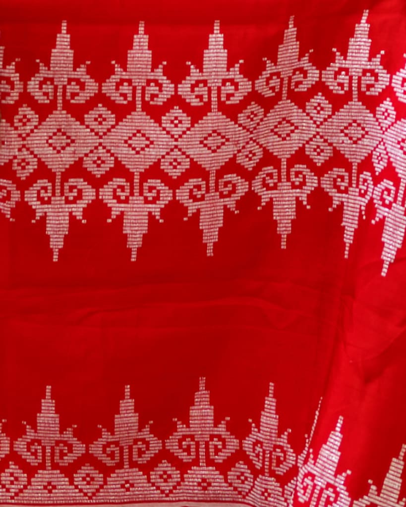 Handwoven Red And White Malong Malong