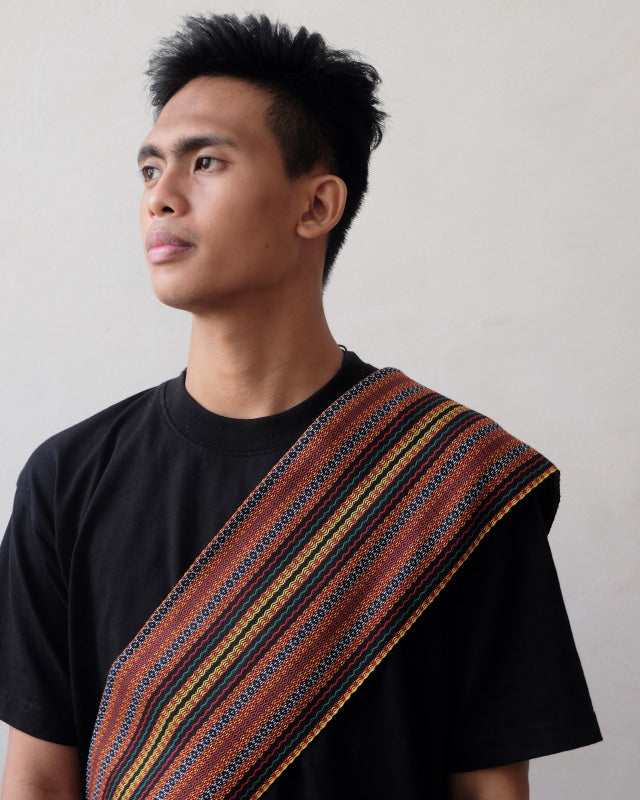 Multicolor River Striped Sablay Shoulder Sash Unisex Belt Scarf