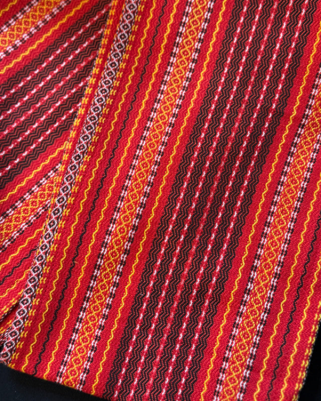 Handwoven Sablay Sash - Red Striped Unisex Sash