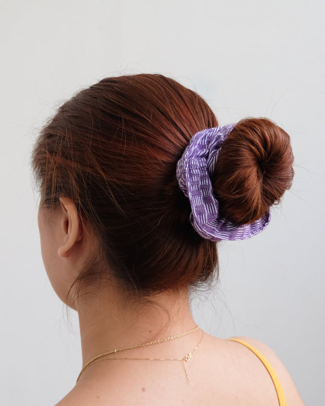 Handwoven Ube Binakol Scrunchie (Pre-Order)