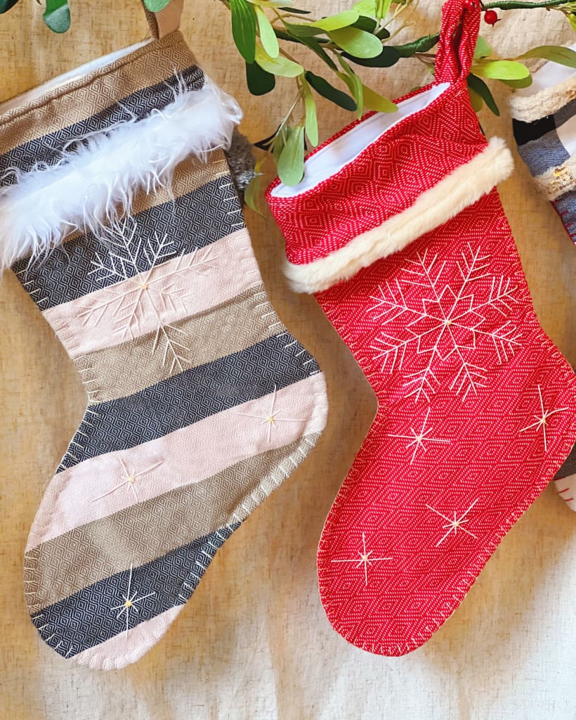 Handwoven Holiday Stockings Holiday Stocking