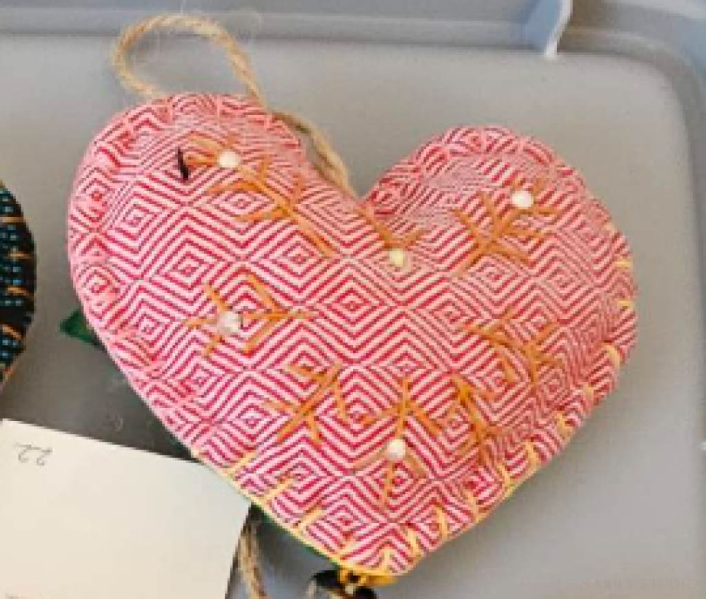 Heirloom Handmade Ornaments Heart / Red Diamond Ornament