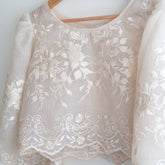 Hand-Embroidered Camisa Cropped Blouse Custom Womens Blouse