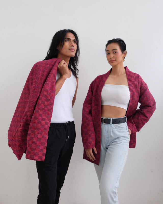 Maroon Binakol Jacket - One Of A Kind Unisex Jacket