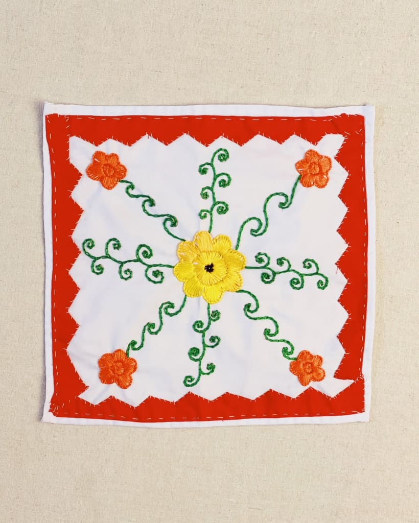 Panubok Embroidery Sampler Yellow Floral