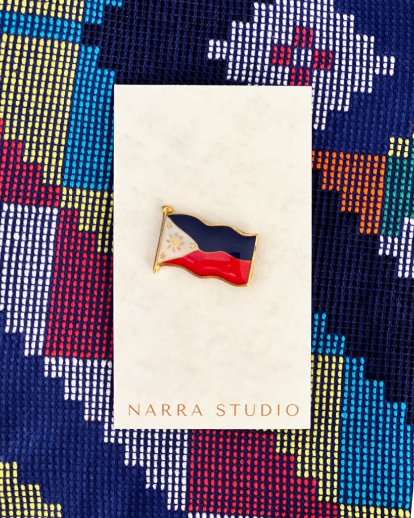 Philippine Flag Enamel Pin Small Wavy Pins