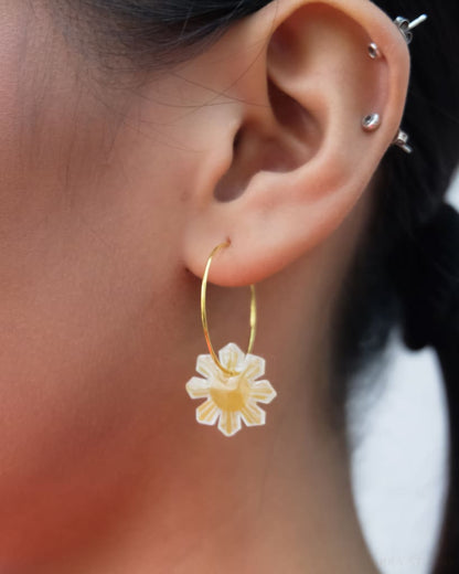 Philippine Sun Translucent Handmade Earrings Womens Earrings