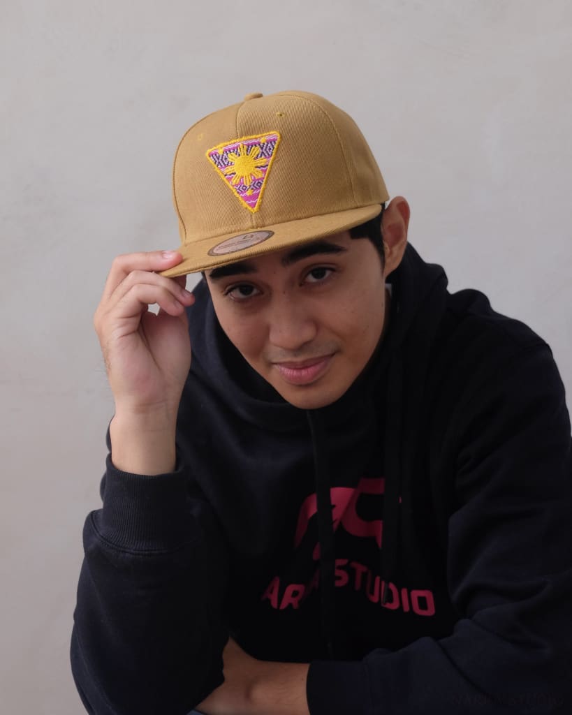 Sandstone Brown Philippine Sun Snapback With Handwoven Patch Hats