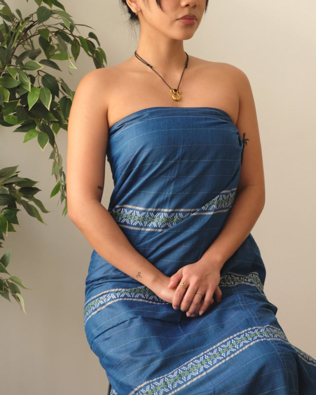 Silky Malong Teal Blue Malong