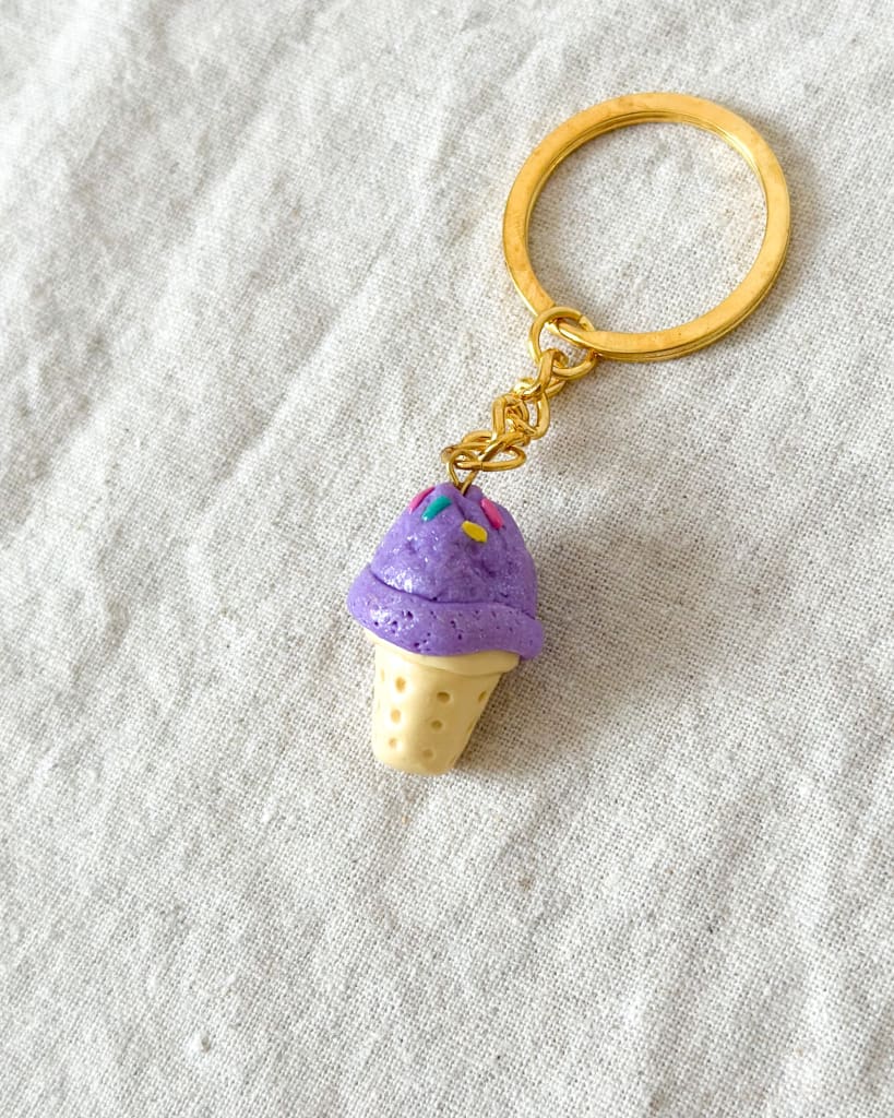 Ube Ice Cream Handmade Keychain Small Goods