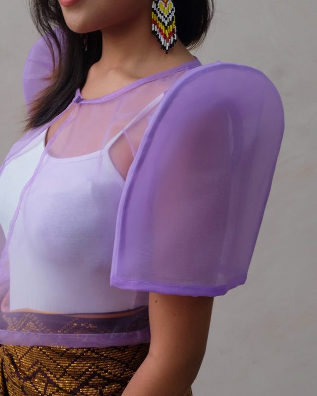 Ube Sheer Bolero Womens Blouse