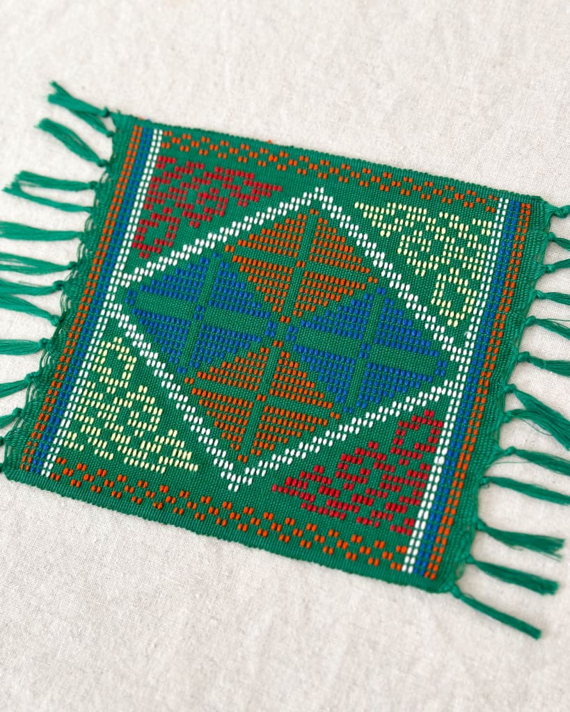 Yakan Handwoven Cloth - Green Coaster
